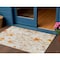 Homeroots 3' X 5' Ivory And Beige Floral Washable Indoor Outdoor Area Rug 611144 - alternate 1