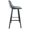 Elama Faux Leather Bar Stool in Gray with Black Legs ELM-605-GRY - alternate 6