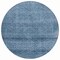 Homeroots 8' Blue And Ivory Round Geometric Washable Indoor Outdoor Area Rug 630491 - alternate 2