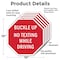 Signmission Buckle Up No Texting While Driving, 10 inch X 10 inch, Aluminum Metal Signs, 5PK OC-A-5Pack-10-29 - alternate 4