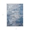 Homeroots 9' X 12' Denim Blue And Sky Blue Abstract Washable Indoor Outdoor Area Rug 582162 - alternate 3