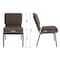 Flash Furniture Hercules Church Chair, Brown Back, 21-1/4 in W 25" L 33" H, Fabric Seat FD-CH0221-4-GV-BNDOT-GG - alternate 4