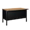 Regency Mesa Steel Single Pedestal Teacher's Office Desk 48in x 30in - Medium Oak Top, Black Base 66348SPMOBK - alternate 4