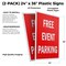 Signmission Free Event Parking, Plastic Signs Only 24 Inch x 36 Inch, Corrugated Plastic, 2PK CSB-2436-2PACK-Free Event Parking - alternate 2