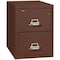 Fireking 2 Drawer, 1 Hr Fire & Impact Rated, Vertical, 31" depth Letter Brown 2-1831-CBR - alternate 1