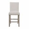 Homeroots 26" White and Natural Wood and Fabric Counter Height Bar Chair 564787 - alternate 4