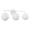 Jonathan Y Louis Parisian Globe 25" 3-Light Metal/Frosted Glass Modern Contemporary LED Vanity Light, White JYL3536D - alternate 5