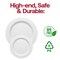 Smarty Had A Party White Pearl String Round Disposable Plastic Dinnerware Value Set, 240PK 8870-WHVP-CASE - alternate 8