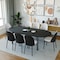 Leisuremod 82.7 in W, 29.5 in L, Manufactured Wood/Steel/PU Leather, Black/White TT84-CBL18-W - alternate 3