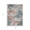 Homeroots 5' X 8' Coral And Teal Blue Abstract Washable Indoor Outdoor Area Rug 631970 - alternate 6