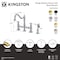 Kingston Brass Bridge Kitchen Faucet with Brass Sprayer, Matte Black KS3270BPLBS - alternate 5