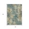 Homeroots 10' X 14' Teal Blue And Beige Abstract Washable Indoor Outdoor Area Rug 630710 - alternate 6