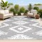 Jonathan Y Sumak High-Low Pile Neutral Diamond Kilim Gray/White/Black 4 ft. x 6 ft. Indoor/Outdoor Area Rug SBH107B-4 - alternate 1