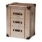 Baxton Studio Naylor Vintage Matte Bronze 3-Drawer Cabinet 250-13872-ZORO - alternate 1