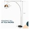 Leisuremod Arco Arched Floor Lamp 75.6in Height with Black Round Marble Base and Metal Dome Lamp Shade, Gold ALBL-BGG-13GG - alternate 5