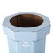 Happimess Fleur 25-Gallon Disposable Corrugated Cardboard Event Trash Can and Recycling Bin, Bridal Blue, 2PK HPM1301B-SET2 - alternate 5