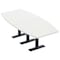 Skutchi Designs 8ft Boat Conference Table With Power | Harmony Series | 8 Person Meeting Room Table HAR-BOT-48X96-T.BK-W960-NA - alternate 1