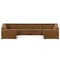 Homeroots 144in Brown Leather Modular Wood Sofa 641866 - alternate 1
