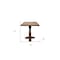 Homeroots 36" Brown Solid Wood Square Pedestal Bar Table 605386 - alternate 4