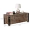 Vintiquewise Rustic Wooden Storage Trunk Bench for Decortive Organization or Seating QI004861.L - alternate 3