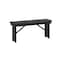 Flash Furniture HERCULES 40in x 12in Black Wash Antique Solid Pine Farmhouse Folding Bench w/Foldable Locking Legs XA-B-40X12-BW-GG - alternate 1