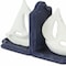 Homeroots Set of Two 5" Blue And White Cast Iron Sailboat Decorative Bookends, 2PK 483279 - alternate 4