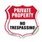 Signmission Private Property Shield Sign No Trespass, 12 inch X 12 inch, Vinyl Decal, 2PK SHI-D-2PACK-12-454 - alternate 1