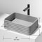 Vigo Cadman Concreto Stone Rectangular Fluted Bathroom Vessel Sink VG04076 - alternate 4