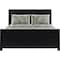 Homeroots Black Solid Wood King Bed Frame 523645 - alternate 4