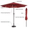 Villacera 9-Foot LED Outdoor Patio Umbrella with Solar Lights, Red 83-OUT5423 - alternate 8