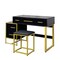 Homeroots 39" Black Wood Mirrored Dresser 691700 - alternate 3