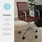 Martha Stewart Taytum Upholstered Office Chair in Saddle Brown/Polished Nickel CH-142370-BR-MS - alternate 5