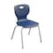 Correll Stacking Student Chair, 18in, Light Texture Seat, Chrome Legs, Navy, 4PK CSCHR18-45-4PK - alternate 1