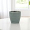 Homeroots Blue Ceramic 22 Ounce Striped Round Distressed Pot Planter 487465 - alternate 3