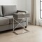 Homeroots 24" Silver And Gray Wood And Metal End Table With Drawer 333223 - alternate 4