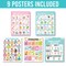 Hadley Designs Colorful Sound Wall Phonics and Vowels English Posters, 9-Piece Set X004ACFGFJ - alternate 3