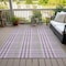 Homeroots 3' X 5' Purple Green And Ivory Plaid Washable Indoor Outdoor Area Rug 601506 - alternate 4