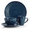 Elama Malibu Deep Ocean 16-Piece Stoneware Dinnerware Set in Dark Blue ELM-MALIBU-DEEP-OCEAN - alternate 4