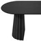 Homeroots 79" Black Solid Wood Double Pedestal Base Oval Dining Table 720465 - alternate 4