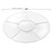 Smarty Had A Party Clear Big 6-Partition Round Disposable Plastic Trays (24 Trays), 24PK 2669-CASE - alternate 4