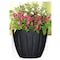L&G 12.8 in. H X 16 in. W X 16 in. D X 16 in. D Polyresin Spritzer Planter Black PVI8016TKJ - alternate 2