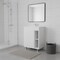Homeroots 24" White Wood Freestanding Double Door Bathroom Vanity With Sink 478253 - alternate 3