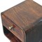 Homeroots 22" Walnut Solid Wood Square One Drawer Nightstand 651541 - alternate 4