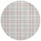 Homeroots 8' Pink And Gray Round Plaid Washable Indoor Outdoor Area Rug 601352 - alternate 5