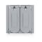Leviton Weatherproof Cover, Weatherproof Boxes Box Type, 2 Gang, Aluminum, Duplex Receptacle Cover Type WM2V-GY - alternate 4