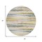 Homeroots 8' Gold Gray And Ivory Round Striped Washable Indoor Outdoor Area Rug 631409 - alternate 3