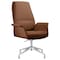 Leisuremod Summit Office Chair in Faux Leather and Aluminum Frame, Adjustable Height and Swivel, Dark Brown SGO21DBRL - alternate 2