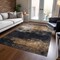 Homeroots 9' X 12' Charcoal Tan And Beige Abstract Washable Indoor Outdoor Area Rug 606096 - alternate 5