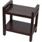 Homeroots Rectangular Teak Shower Bench With Handles In Brown Finish 376663 - alternate 5
