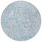 Homeroots 8' Sky Blue And Denim Blue Round Abstract Washable Indoor Outdoor Area Rug 588482 - alternate 4